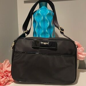 Karl Lagerfeld Paris Black “PENNY” Nylon Messenger Bag